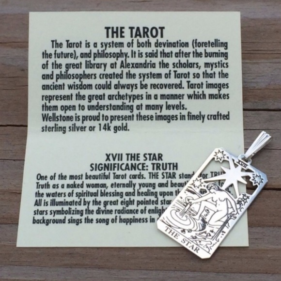 Star Tarot Card Pendant Sterling Silver small - Picture 8 of 8